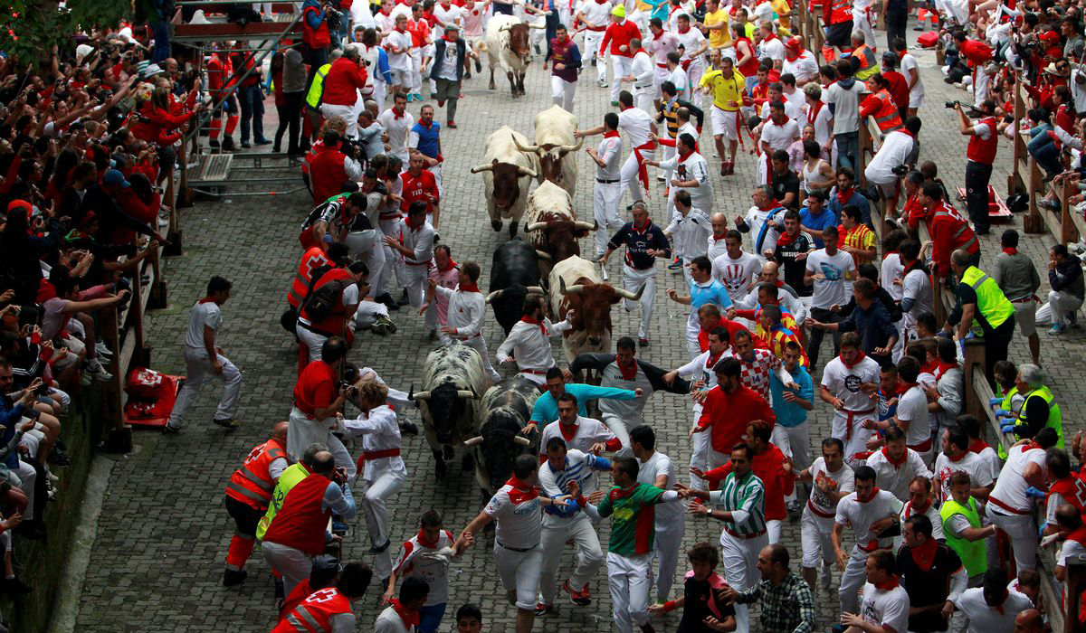 Spanish bull-running festival